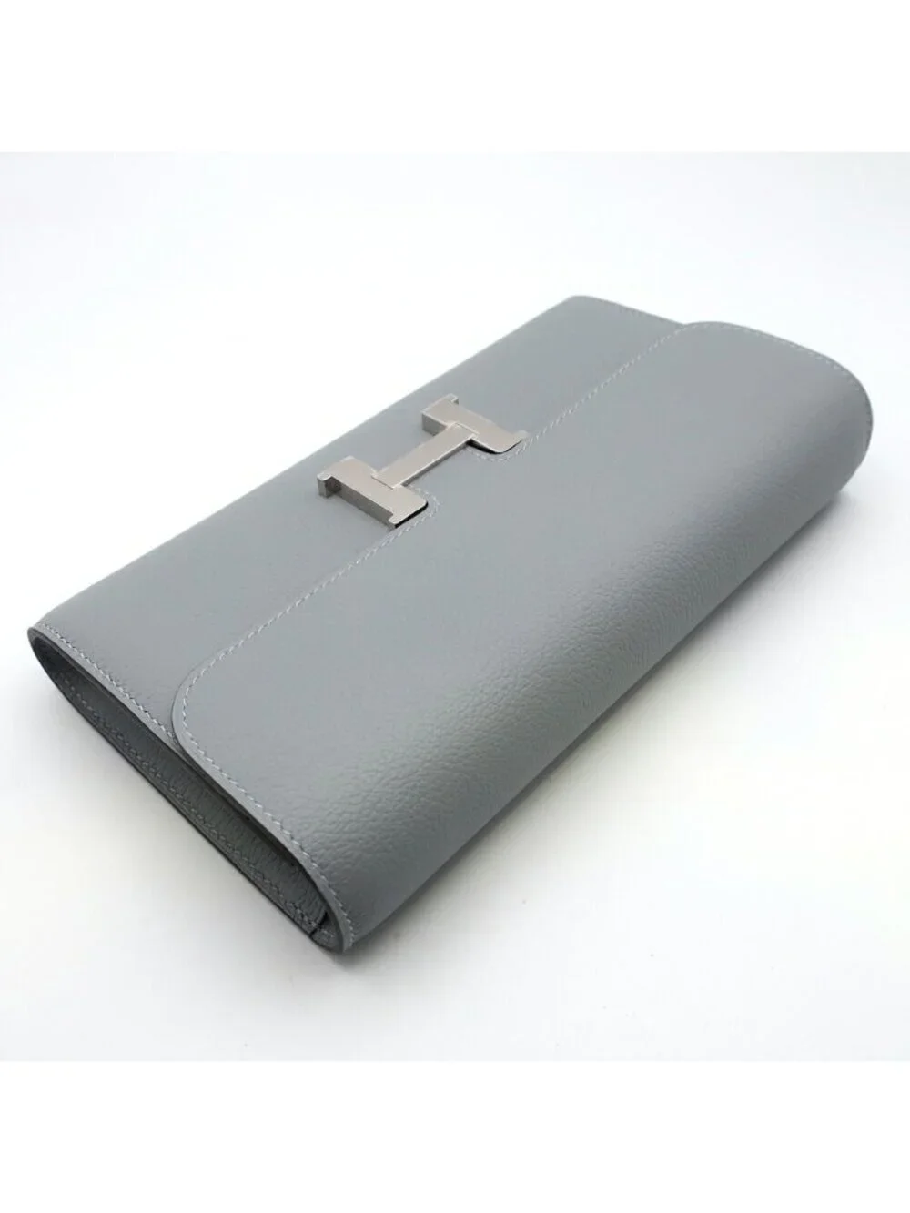 Hermes Heaven Constance To Go Gris Perle Silver Wallet Pouch Ever Color Leather